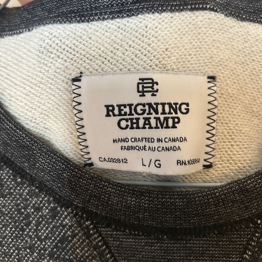Reigning Champ Charcoal Crewneck Sweater - Picture 4 of 6